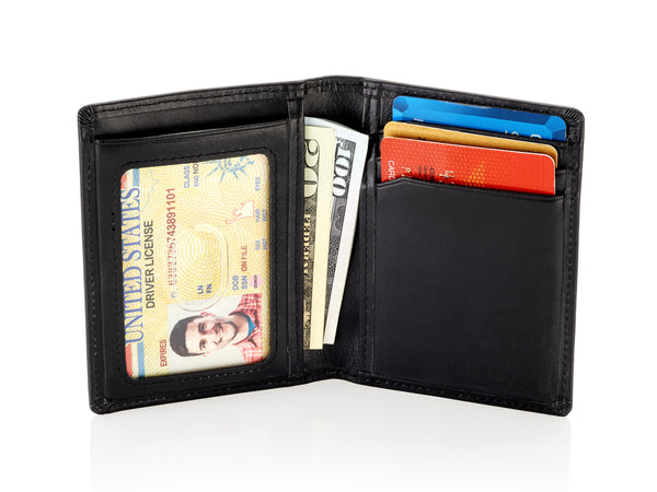 Stealth Mode RFID Blocking Genuine Leather Wallets for Men and Women