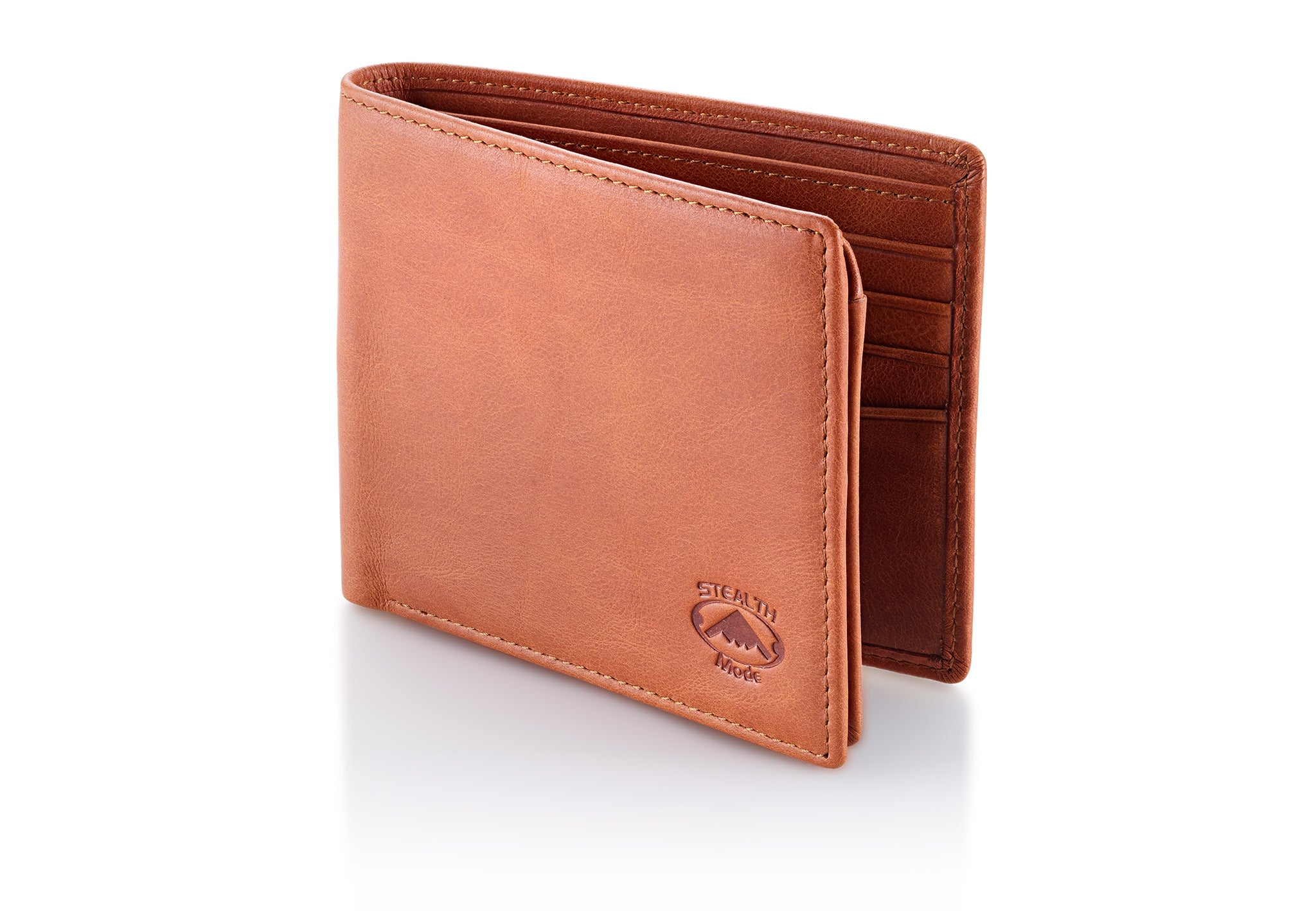 The Bifold Wallet With ID Window Vintage Brown • Leather Wallet