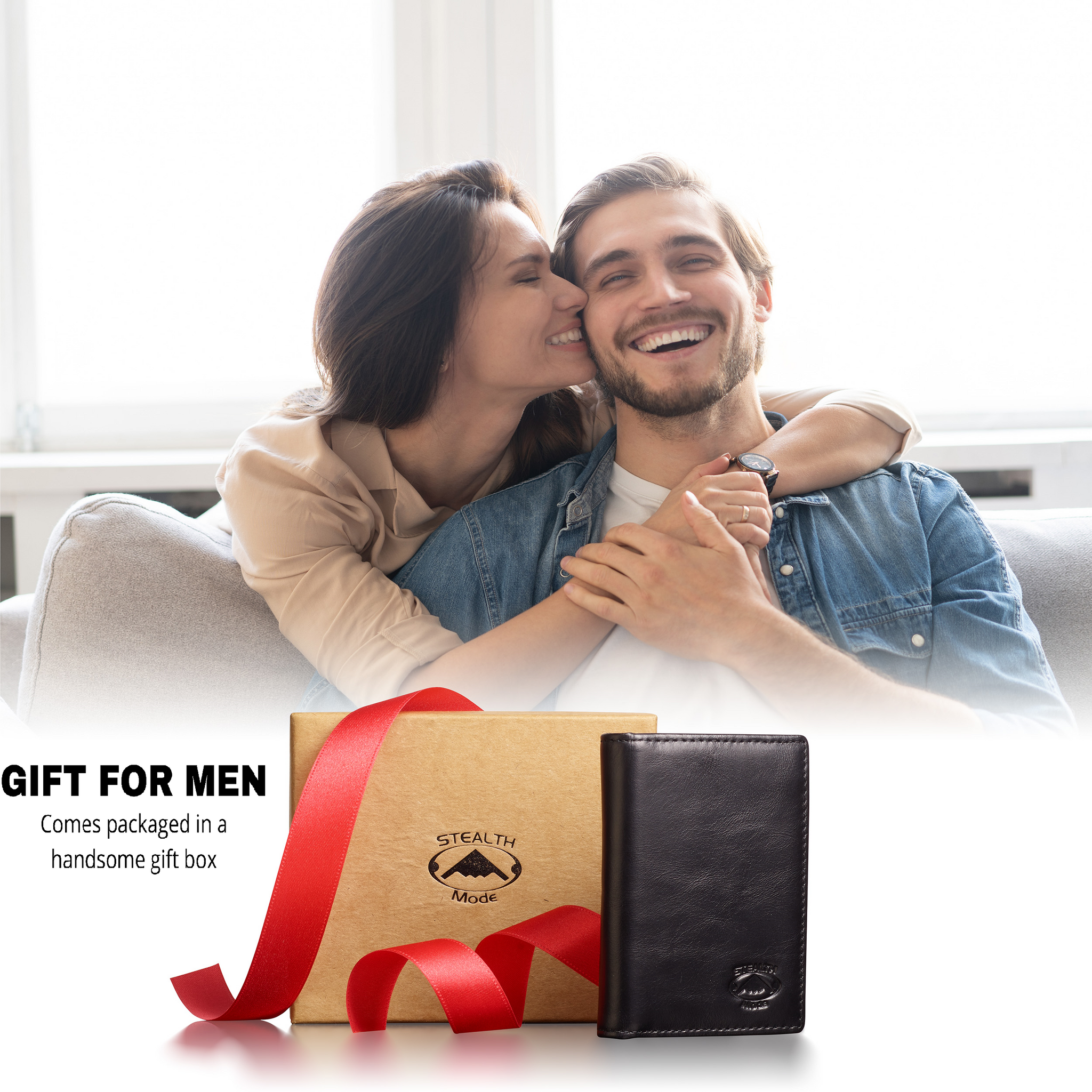 Front Pocket Slim Bifold Wallet for Men Charred Oak